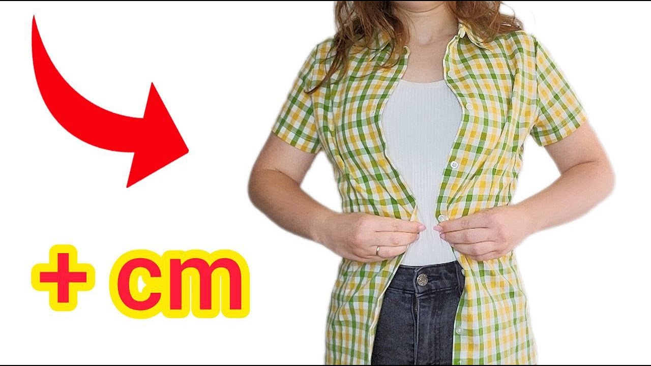 ✅Sewing trick: HOW TO ENLARGE A SHIRT IN 2 MINUTES SO THAT IT FITS PERFECTLY